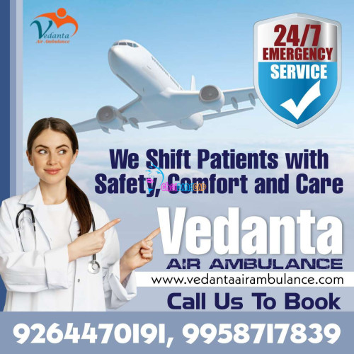 Vedanta Air Ambulance Service in Jaipur provides ICU specialist MD Doctors and very experienced medical staff to care for the patient during the whole journey at a reasonable cost and we also provide the latest technical medical tools to the patient's requirements. 
More@ https://bit.ly/3BfLQmT