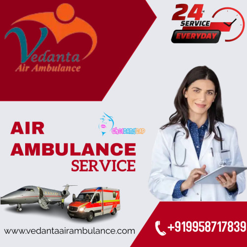 Vedanta Air Ambulance Service in Hyderabad provides risk-free medical transportation with bed-to-bed patient transfer facilities. We deliver optimal healthcare to the patients to keep them in stable condition and ensure the journey is very safe. 
More@ https://bit.ly/3FL3UaY