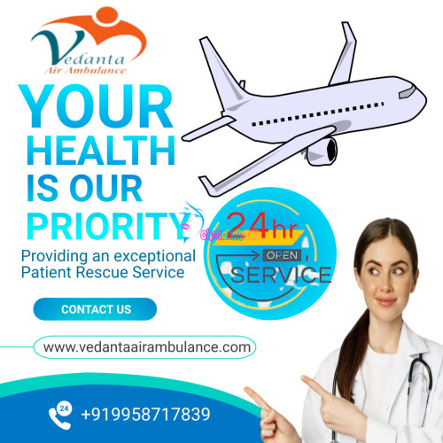 Vedanta Air Ambulance Service in Surat provides a safe patient transportation medium for moving from the present city to another city at a cost-effective budget. We serve bed-to-bed transfer facilities with a reliable and highly qualified medical team. 
More@ https://bit.ly/3WhvVwZ