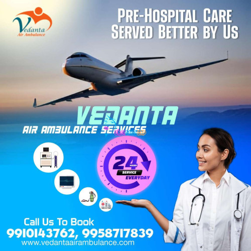 Vedanta Air Ambulance Service in Udaipur provides a dedicated and expert medical team with all the necessary medical supplies. We serve all medical services very low rate without adding extra charges. 
More@ https://bit.ly/3YH7bQc
