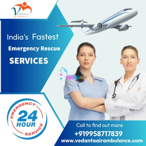 Vedanta Air Ambulance Service in Srinagar provides an experienced medical team and all medical facilities available and ensures that patient transportation is done in a very safe manner. So contact us today and book our services. 
More@ https://bit.ly/3FFu0uY