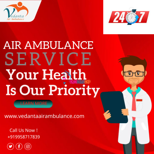Vedanta Air Ambulance Service in Gwalior provides a highly qualified medical team to care for the patient's health from beginning to end. We also provide risk-free patient transportation services with the newest technology. 
More@ https://bit.ly/3Z2GqWD