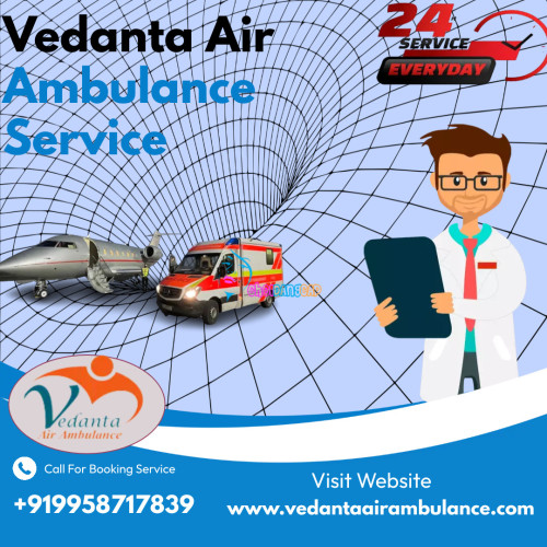 Vedanta Air Ambulance Service in Shimla offers superior ICU medical transfer facilities for immediate patient rescue with complete medical enhancement and a highly dutiful medical team. 
More@ https://bit.ly/3QgnLCE