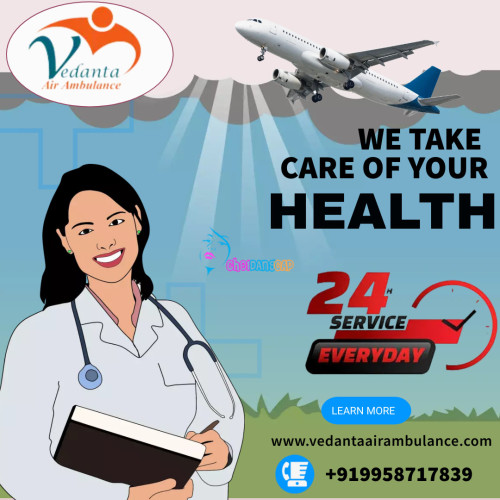 Vedanta Air Ambulance Service in Surat provides critical and emergency patient transfers with hi-tech and modern medical equipment at reasonable prices. So if you want to transfer your loved one then contact us today. 
More@ https://bit.ly/3CrhPRz
