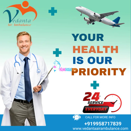 Vedanta Air Ambulance Service in Udaipur provides risk-free medical transport and life-saving medical equipment along with a highly experienced medical team at a genuine cost. 
More@ https://bit.ly/3XCg10o