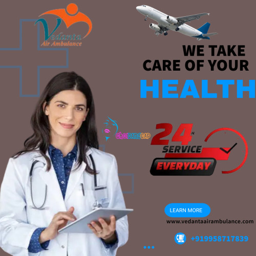 Vedanta Air Ambulance Service in Jodhpur offers the best quality medical care to the patient at the lowest cost with highly experienced MD doctors and trained paramedics. So book our services and transfer your loved ones to another city. 
More@ https://bit.ly/3XYgAlM