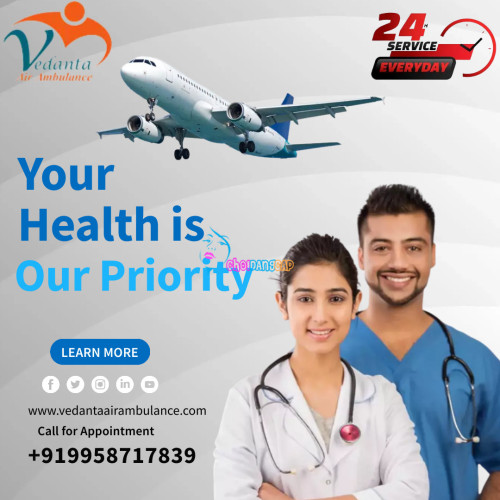 Vedanta Air Ambulance Service in Dibrugarh is the best medium for the immediate transfer of patients. We arrange for all the medical requirements for the patients during the transportation period and we provide the best medical facilities.  
More@ https://bit.ly/40uoMvD