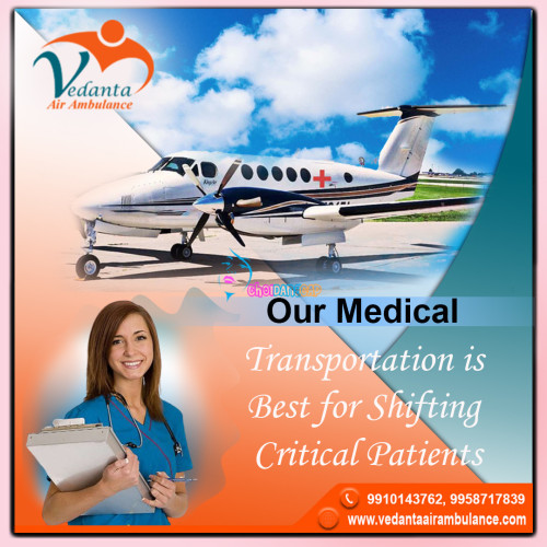 Vedanta Air Ambulance Service in Ahmadabad with hi-tech medical equipment provides a very comfortable journey to patients. We are the best air ambulance service provider in your city to move your loved one very safely. 
More@ https://bit.ly/3HMZeBi